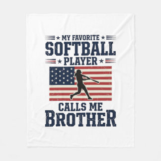 Cobertor De Velo Softball Brother Patriotic Vintage Engraving Shirt