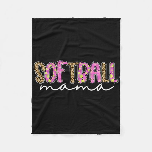 Cobertor De Velo Softball Mama Mom Mother Girls Fastpitch  (Frente)