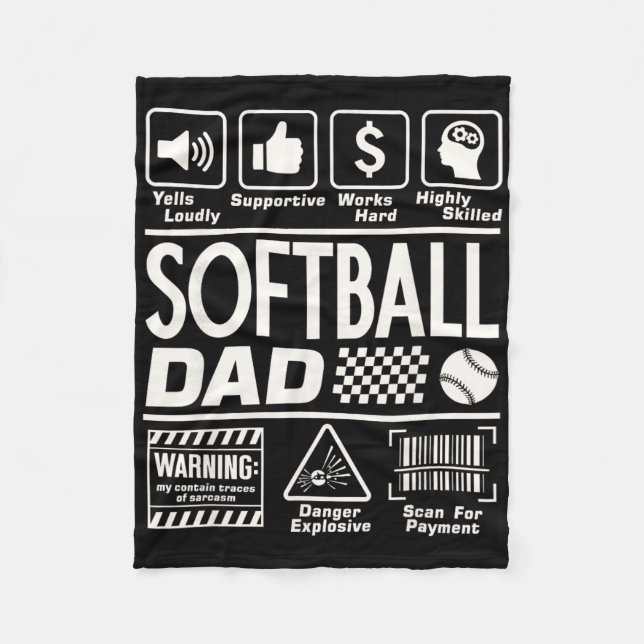 Cobertor De Velo Softll Dad Funny Contents Of Sports Father Softll  (Frente)