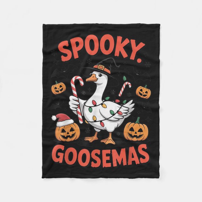 Cobertor De Velo Soky Goosemas Funny Goose Halloween Christmas Cost (Frente)