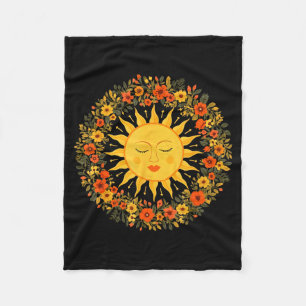 Cobertor De Velo Sol Espiritual Boho Fofo Boêmio Celestial Hippie 