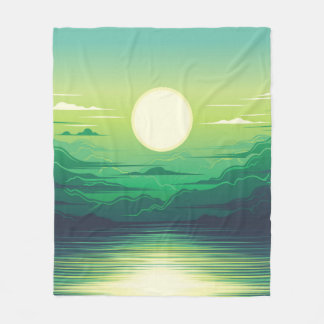 Cobertor De Velo Sol no roupa de ilustração do mar,arte,beleza