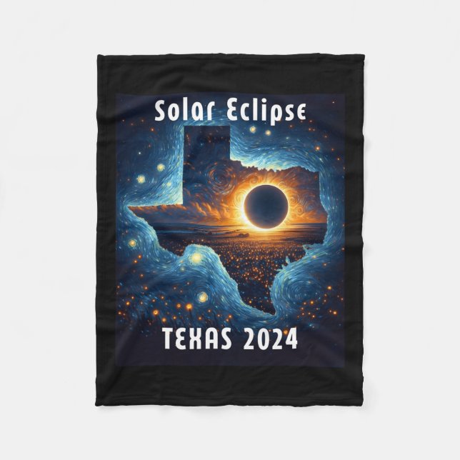 Cobertor De Velo Solar Eclipse 2024 Starry Night (Frente)