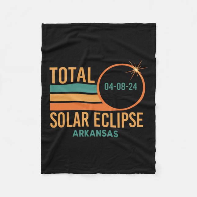 Cobertor De Velo Solar Eclipse Arkansas, 8 de abril de 2024 Totalid (Frente)