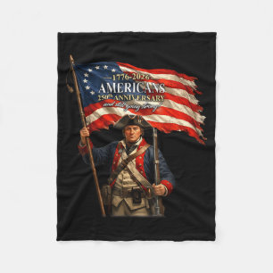 Cobertor De Velo Soldado Bandeira Americana Desenho Orgulho Patriót