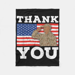 Cobertor De Velo Soldado dos Estados Unidos Patriot Veteran Usa Fla