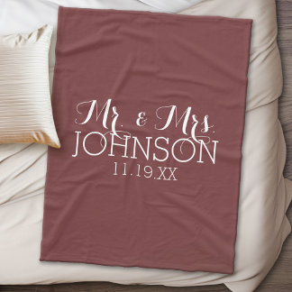 Cobertor De Velo Solid Color Marsala - O Sr. e a Sra. Wedding Favor