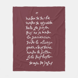 Cobertor De Velo Solo Dios basta (Que nada o perturbe)