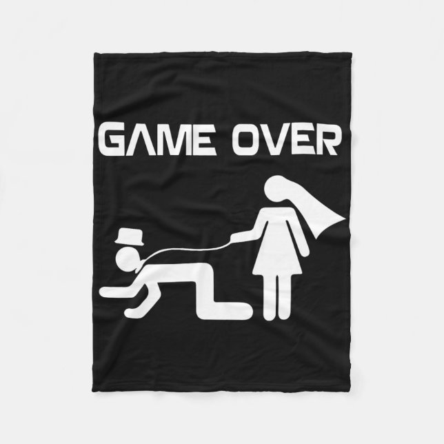 Cobertor De Velo Solteiro De Casamento De Noiva Engraçado Bachelore (Frente)