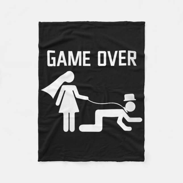 Cobertor De Velo Solteiro Solteiro de Casamento de Noiva Engraçado (Frente)