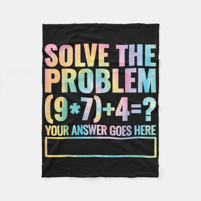 Cobertor De Velo Solve The Problem 67 Six Seven Math Teacher School (Frente)