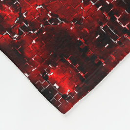 Cobertor De Velo Sombras foliadas de vermelho branco pontilhado