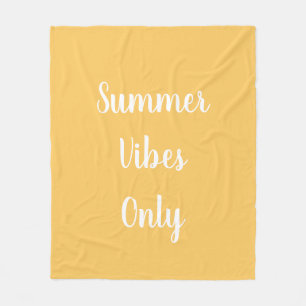Cobertor De Velo Somente as vibrações do Verão Amarelo e Branco
