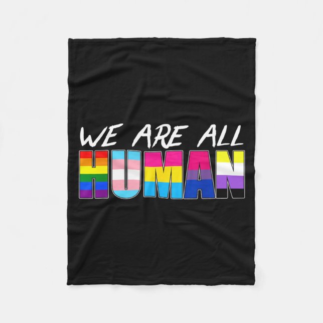 Cobertor De Velo Somos Todos Humanos Lgbt (Frente)