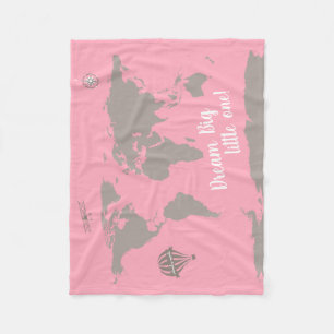Cobertor De Velo Sonhe grande, pequeno! Cobertura de bebê rosa