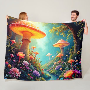 Cobertor De Velo Sonho Encantado de Floresta de Mushroom