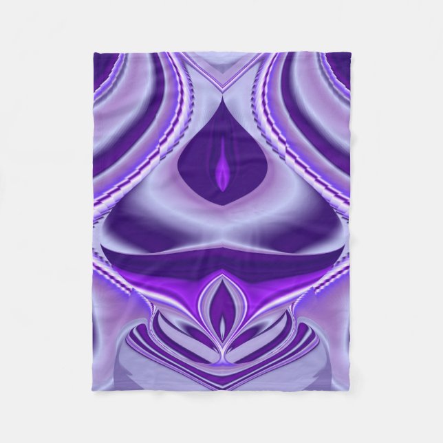 Cobertor De Velo Sonhos de Arco-Íris de Flor Roxo (Frente)