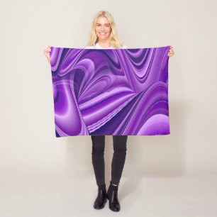 Cobertor De Velo Sonhos de Arco-Íris de Flor Roxo