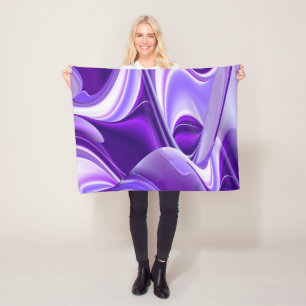 Cobertor De Velo Sonhos de Arco-Íris de Flor Roxo
