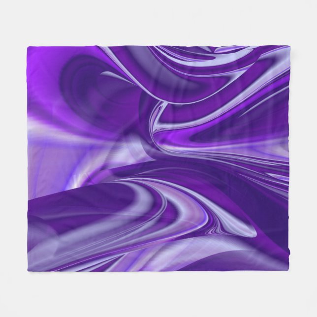 Cobertor De Velo Sonhos de Arco-Íris de Flor Roxo (Frente (Horizontal))