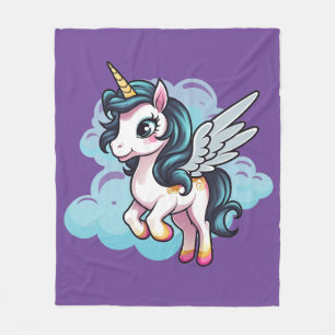 Cobertor De Velo 🌈 "Sonhos Encantados" Unicorn Fleece Blanket 🦄