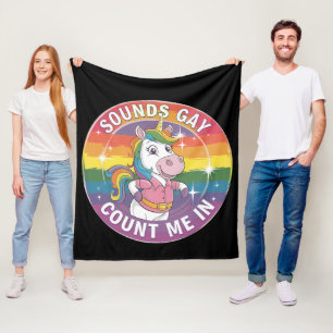 Cobertor De Velo Sons - Gay Conte-Me No Unicórnio Arco-Íris LGBTQ