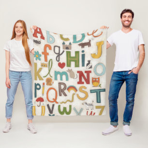 Cobertor De Velo Sopa de Alfabeto