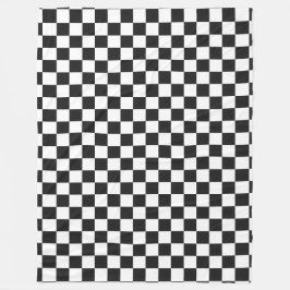Cobertor De Velo Sophisticated Black and White Checkered Pattern