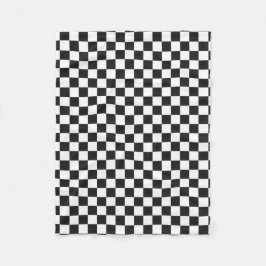 Cobertor De Velo Sophisticated Black and White Checkered Pattern