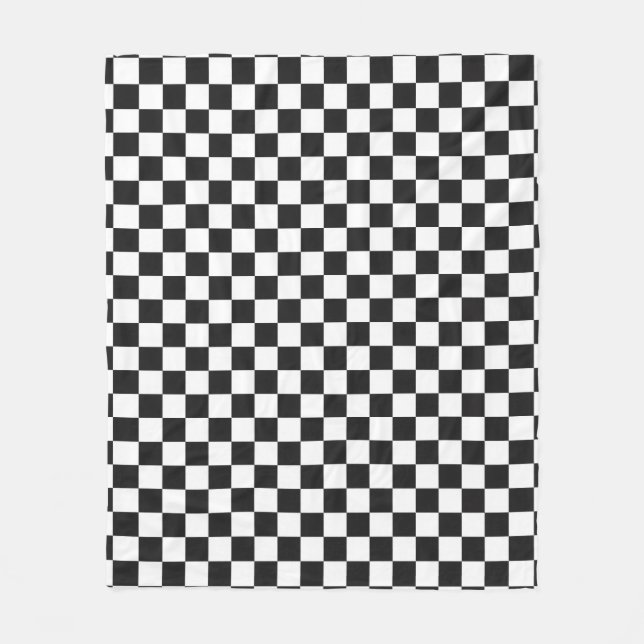 Cobertor De Velo Sophisticated Black and White Checkered Pattern (Frente)