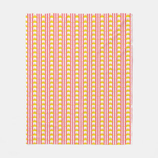 Cobertor De Velo Sopro Amarelo Laranja em faixas Rosa