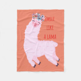 Cobertor De Velo Sorria como um lama