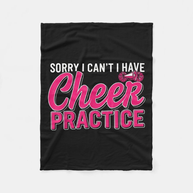 Cobertor De Velo Sorry I Can't I Have Cheer Practice Cheerleader Ch (Frente)