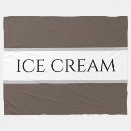 Cobertor De Velo SORVETE Chocolate Castanho Vanilla White Stripes