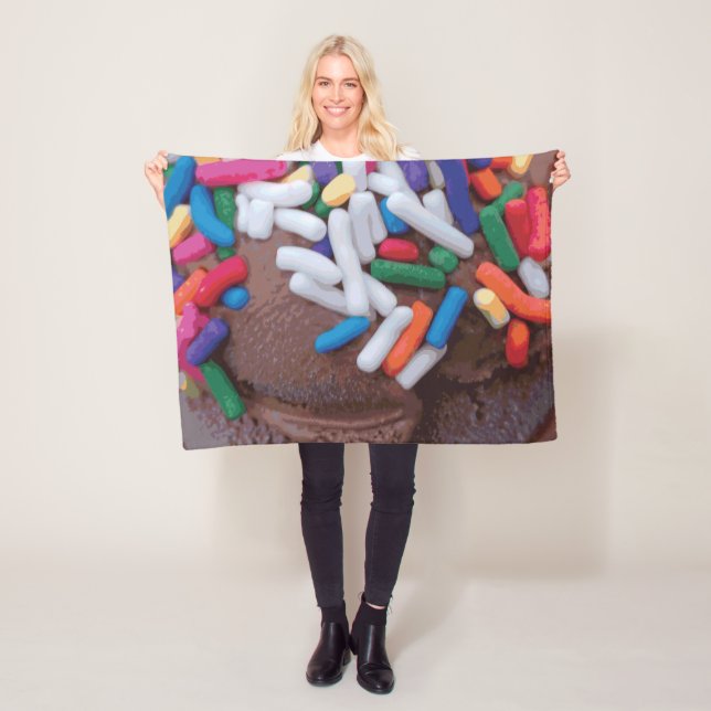 Cobertor De Velo Sorvete de Chocolate Escuro com Espelhos do Arco-Í (In Situ)