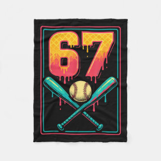 Cobertor De Velo Sorvete Drip Beisebol Coisas 67 Meme Gen Alpha &a