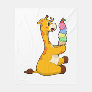 Cobertor De Velo Sorvete Giraffe Waffle