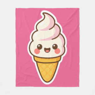 Cobertor De Velo Sorvete Kawaii doce