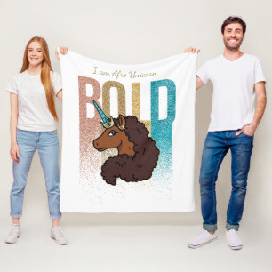 Cobertor De Velo Sou Afro Unicorn   Design de brilho frio