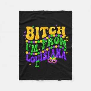 Cobertor De Velo Sou de Louisiana Mardi Gras Fleur De Lis Fat Tue