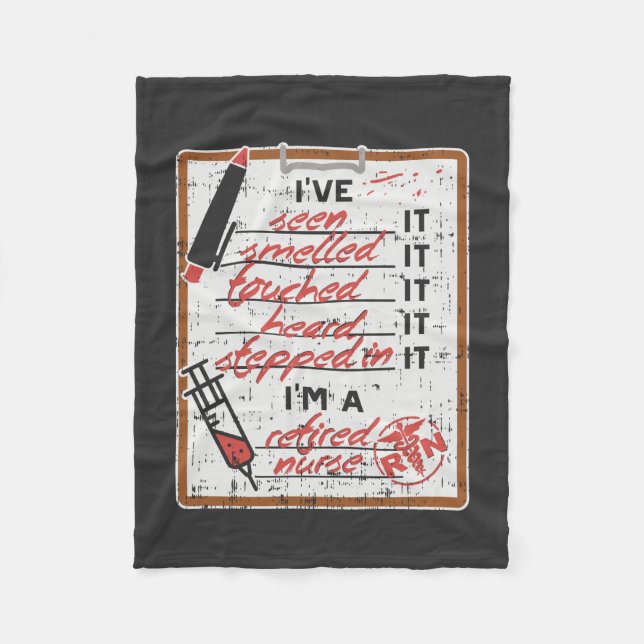 Cobertor De Velo Sou enfermeira aposentada (Frente)