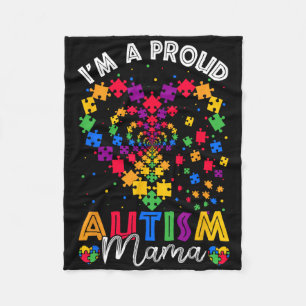 Cobertor De Velo Sou um Autismo Orgulhoso Mama Avó Autismo Consciên