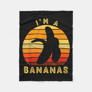 Cobertor De Velo Sou um bananas humor bananas retrô vintage sol
