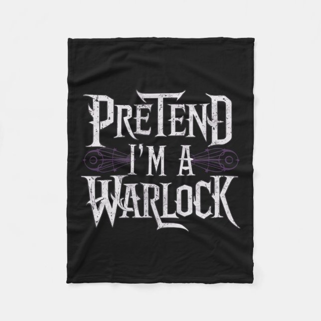 Cobertor De Velo Sou um Warlock (Frente)