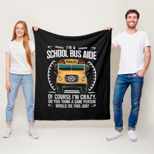Cobertor De Velo Sou uma ajudante de ônibus escolar engraçado de vo