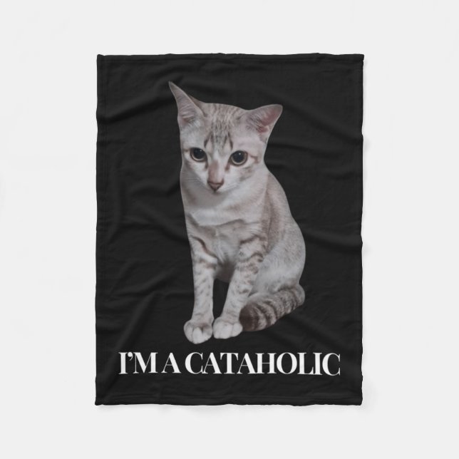 Cobertor De Velo Sou uma moda católica adorável de gatos (Frente)