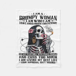 Cobertor De Velo Sou Uma Mulher Grumpy Que Sou Quem Sou Eu Tenho Pr