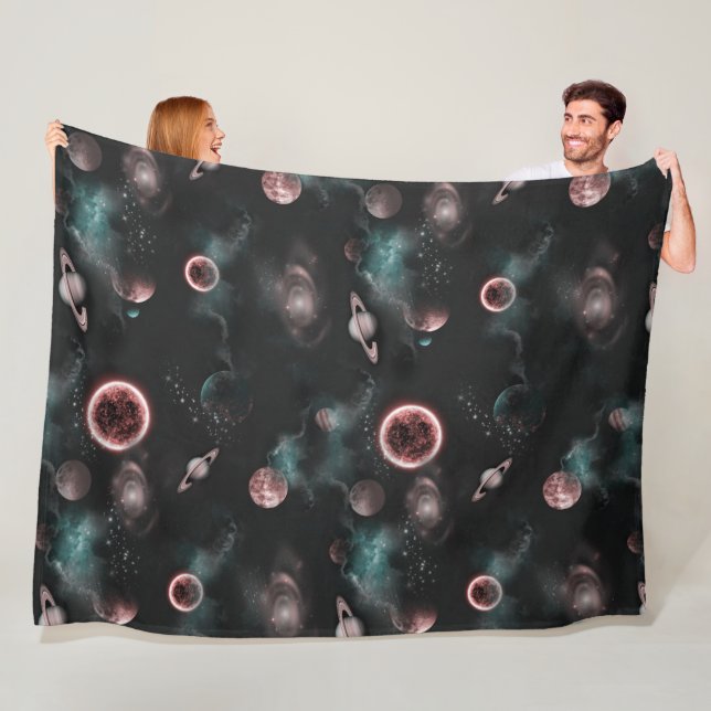 Cobertor De Velo Space Pattern Fleece Blanket (In Situ)