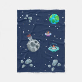 Cobertor De Velo Space themed blanket.