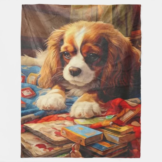 COBERTOR DE VELO SPANIEL PUPPY (Frente)